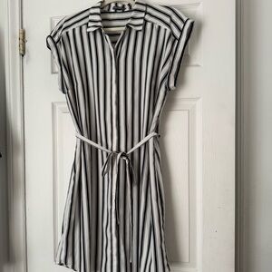 Express Black and White Striped Mini Dress, NWOT